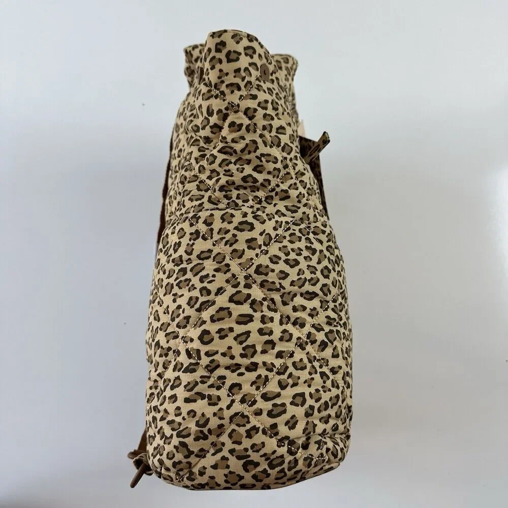 NWT BEIS x Elsa Hosk Quilted Backpack Tote Diaper Bag in Animal Print Wild Child